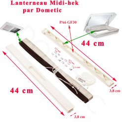 Dometic, Midi-Heki , store et moustiquaire blanc crème pour les lanterneaux 700 mm x 500 mm