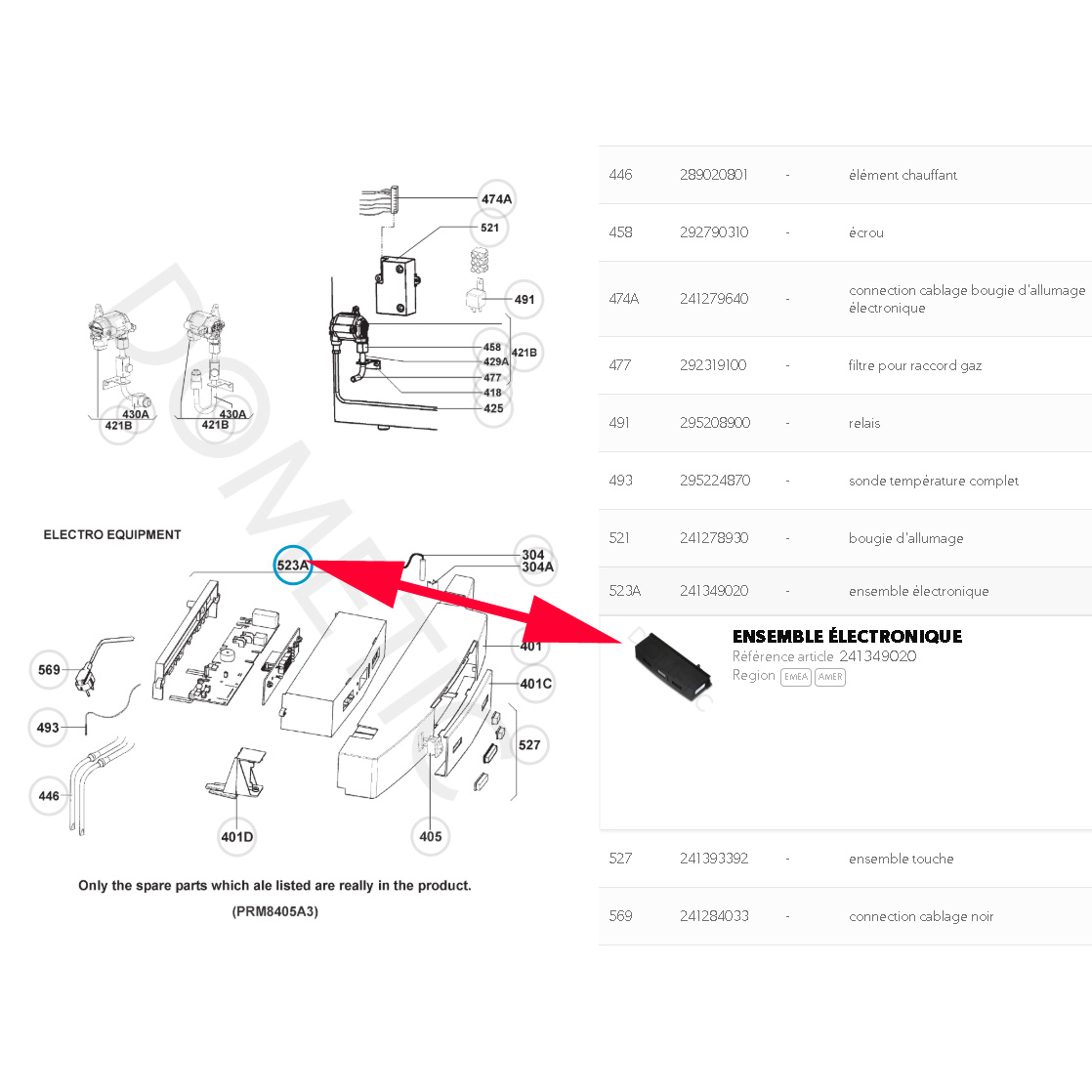 Dometic, panneau de commande AES(120V), 241-3423-12 pour les modèles : RM8505, RML8555 – Image 2