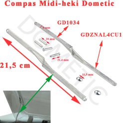 Dometic, compas droit et gauche pour Midi Heki à manivelle ref. GD1034 GDZNAL4CU1