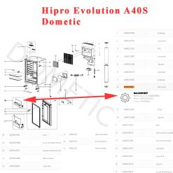 Alternative view of Dometic, Balconnet haut des mini bar Hipro évolution N40S2, Hipro Evolution A40, Hipro Evolution C40, Hipro Evolution N40