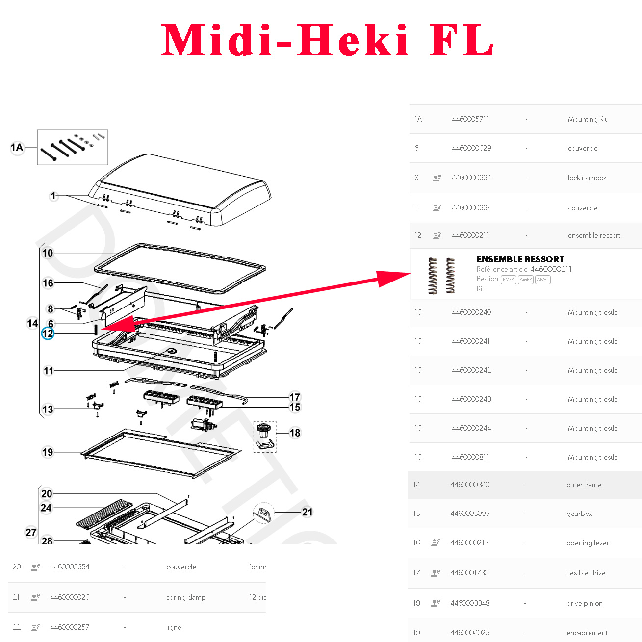 Dometic, Paire de ressorts du lanterneau Midi-heki - DISPONIBLE FIN SEPTEMBRE – Image 2