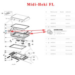 Alternative view of Paire de crochets SP1578, SP1577 de verrouillage couleur gris clair ou crème (droit et gauche) pour dôme ou lanterneau Midi Heki par Dometic - crème pas de date d'approvisionnement