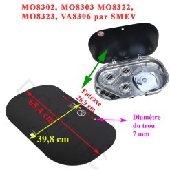 Dometic, plaque en verre pour les gazinières MO8302, MO8303 MO8322, MO8323, VA8306 par SMEV