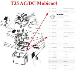 Alternative view of Mobicool, joints d'étanchéités du couvercle pour glacière G35AC, W35AC, T35
