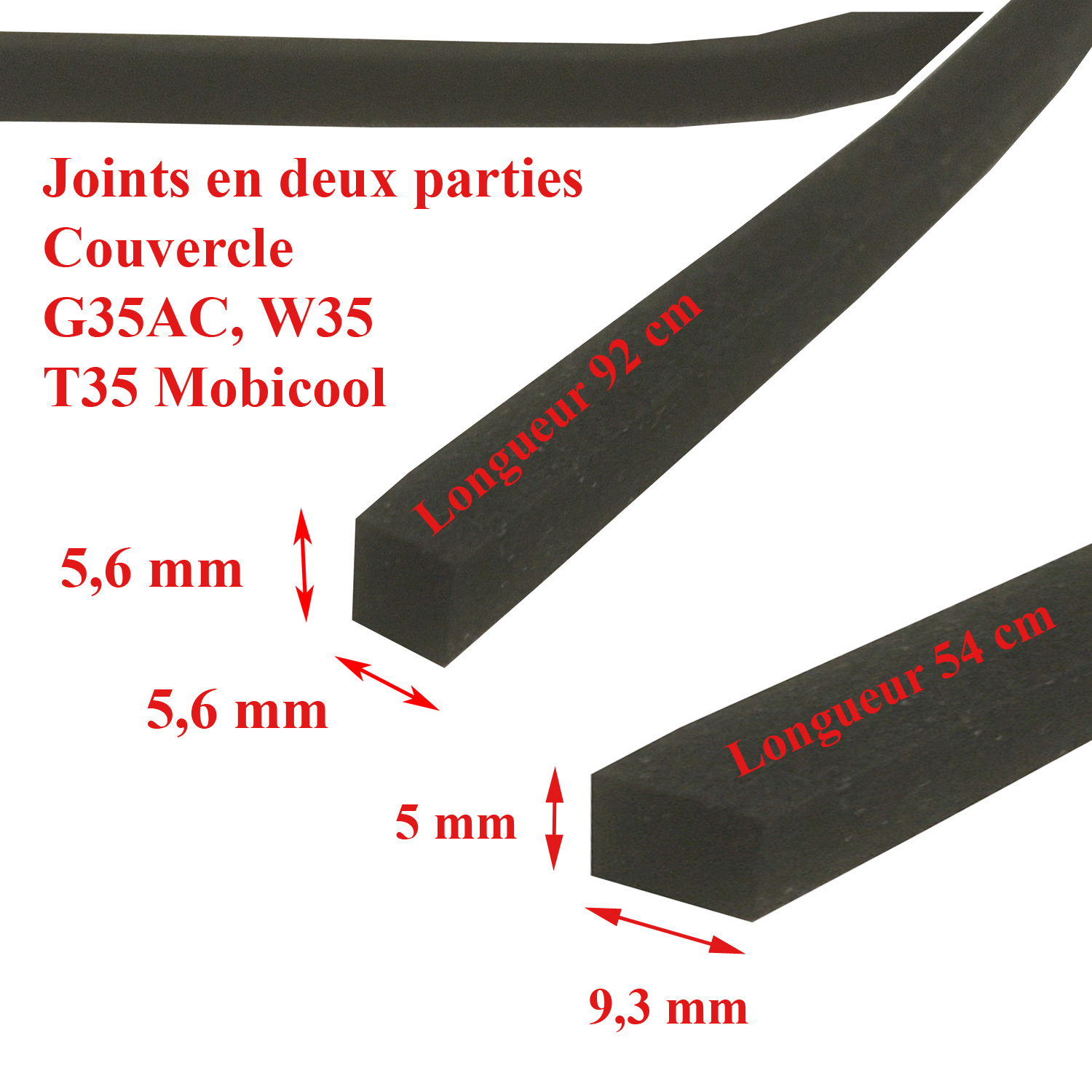 Mobicool, joints d'étanchéités du couvercle pour glacière G35AC, W35AC, T35