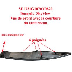 Dometic, double vitrage du lanterneau SE1360G1070x0820, SE1721G1070X0820 SkyView Art.1388,​ 1070 x 820 mm – Image 4