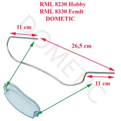 Anti-chute des bouteilles du balconnet haut de la porte des RML8230 Hobby, RML8330 Fendt par Dometic