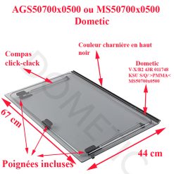 Dometic, vitre plexiglass, ou baie de remplacement de fenêtre de camping-car S5 projetable 500×700 mm AGS50700x0500 ou MS50700x0500 - DISPONIBLE EN MARS