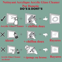 Alternative view of Dometic, nettoyant pour verre acrylique baie dôme lanterneau, plus d'électricité statique, pas de rayure, maintient la clarté des fenêtres : 500 ml