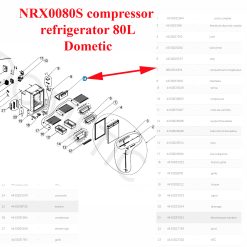 Alternative view of Dometic, porte ou portillon freezer, compartiment congélateur des réfrigérateurs: NRX0090, NRX80, NRX1080, NRX080