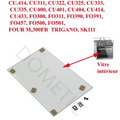 SMEV vitre intérieur de la porte four CU.414, CU311, CU322, CU325, CU333, CU335, CU400, CU401, CU404, CU414, CU433, FO300, FO311, FO390, FO391, FO457, FO500, FO501, FOUR ENCASTRABLE M,300FR TRIGANO, SK111 par Dometic