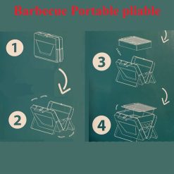 Alternative view of Barbecue au charbon de bois portable pliable dans valise