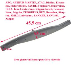 Alternative view of Electrolux, AEG, ARTHUR MARTIN, Faure, SMEG... bras d'aspersion inférieur pour lave vaisselle