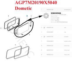 Alternative view of Dometic, vitre plexiglass, ou baie de remplacement de fenêtre de camping-car projetable 900×500 mm  AGP7M20190X5040