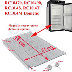 Dometic, séparateur plaque de recouvrement du bac à légumes pour réfrigérateur RC10470, RC10490, RC10.4S, RC10.4T, RC10.4M