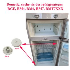 Dometic, cache vis de fixation des réfrigérateurs RGE, RM4, RM6, RM7, RMT7XXX