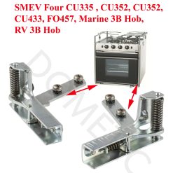 SMEV charnieres Four des modèles CU335, CU352, CU433, FO457, Marine 3B Hob, RV 3B Hob Dometic