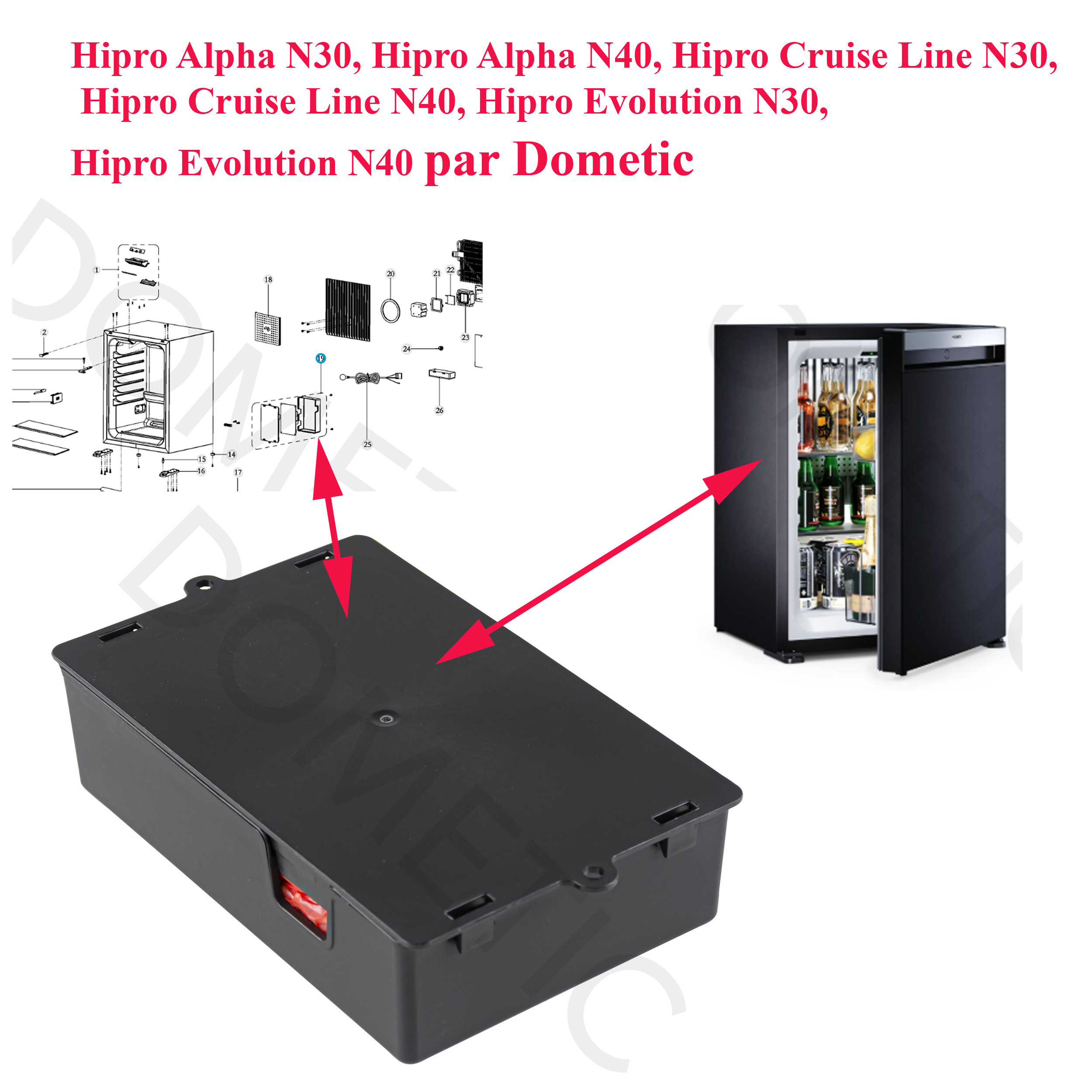 Dometic, mini-bars, module principal SP678A-M0336, carte électronique Hipro Alpha N30, Hipro Alpha N40, Hipro Cruise Line N30, Hipro Cruise Line N40, Hipro Evolution N30, Hipro Evolution N40 - DISPONIBLE FIN AVRIL – Image 4