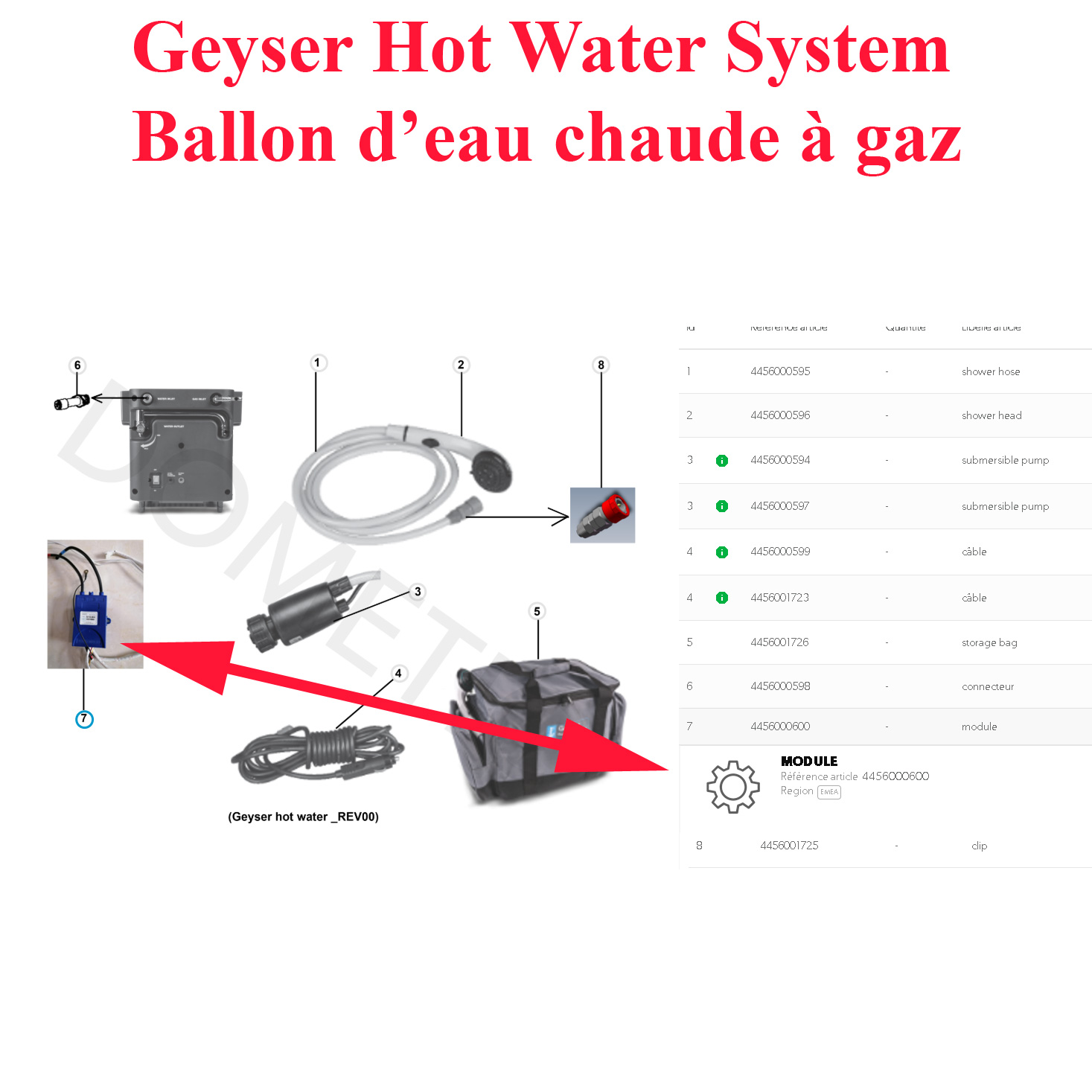 Kampa, Geyser, module électrique HMJD-R068c pour chauffe-eau par Kampa Dometic – Image 3