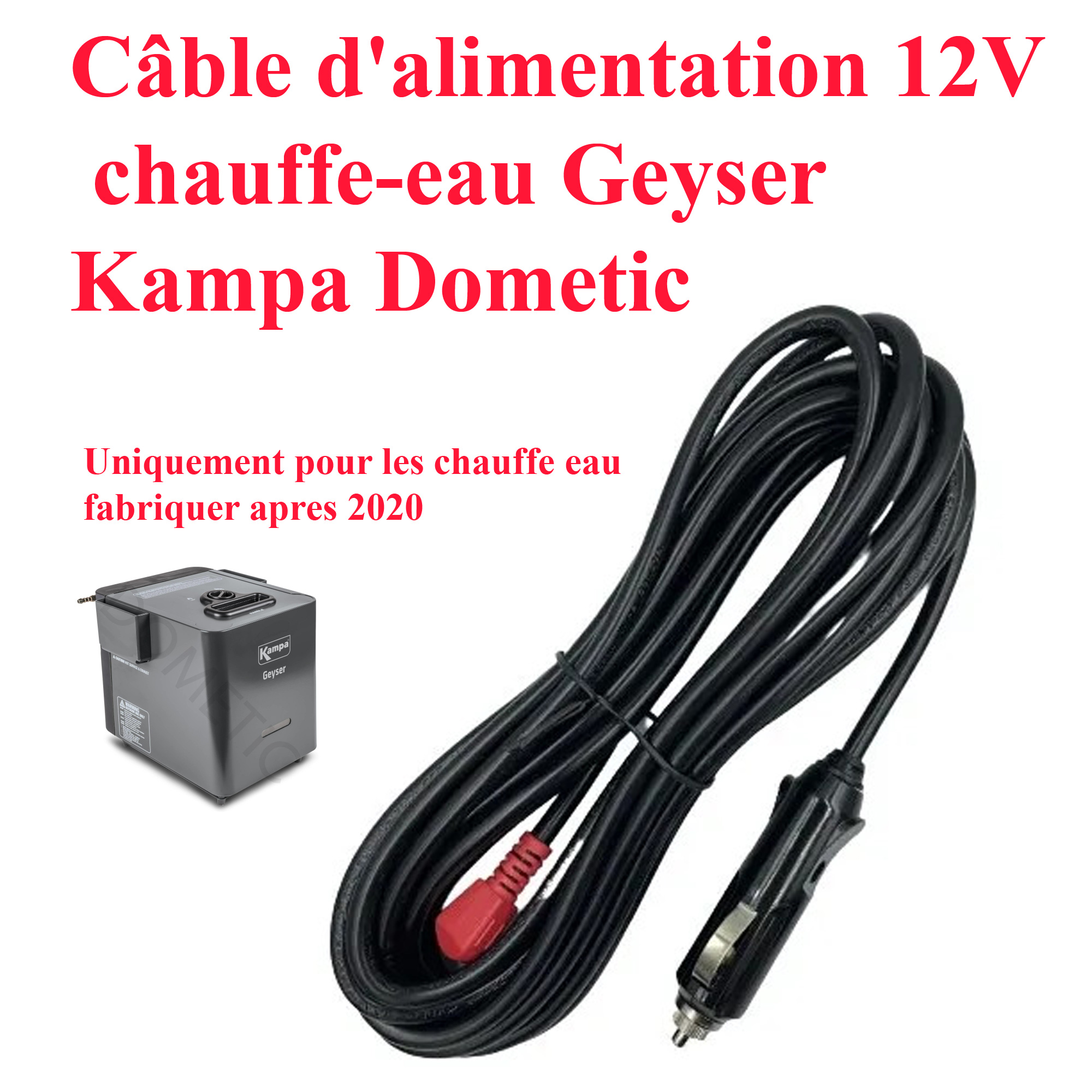 Kampa, Geyser câble alimentation 12V sur prise allume-cigare par KAMPA - Dometic