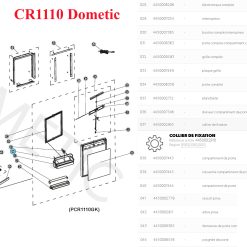 Alternative view of Dometic, anti-chute des bouteilles du balconnet bas CRX1110, CRX0110, CR0110, CR1110