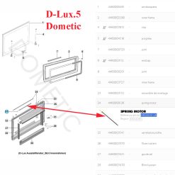 Alternative view of Dometic, ressort de store pour les lanterneaux et baies suivants: D-Lux.5, Heki 2, Heki2DeLuxe, K6P, Mini-Doppelkass, P6, Rastrollo 3000, Roller blind, RR3000, S4.6, S5, S6