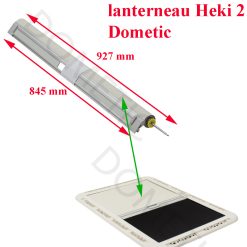 Dometic, store roulant occultant complet pour lanterneau Heki 2, coloris blanc crème