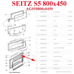 Alternative view of Seitz store moustiquaire dimensions Largueur 800 mm x Hauteur maximum 450 mm couleur blanc pour les baies S5, P6.5, D-Lux.5