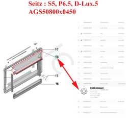 Seitz store moustiquaire dimensions Largueur 800 mm x Hauteur maximum 450 mm couleur blanc pour les baies S5, P6.5, D-Lux.5