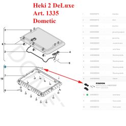 Alternative view of Dometic, clips de fixation dans le cadre pour les lanterneaux: Heki2DeLuxe, Heki 2