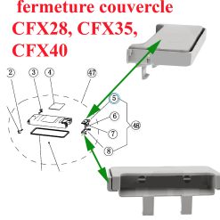 Alternative view of Dometic, système de fermeture couvercle CFX28, CFX35, CFX40