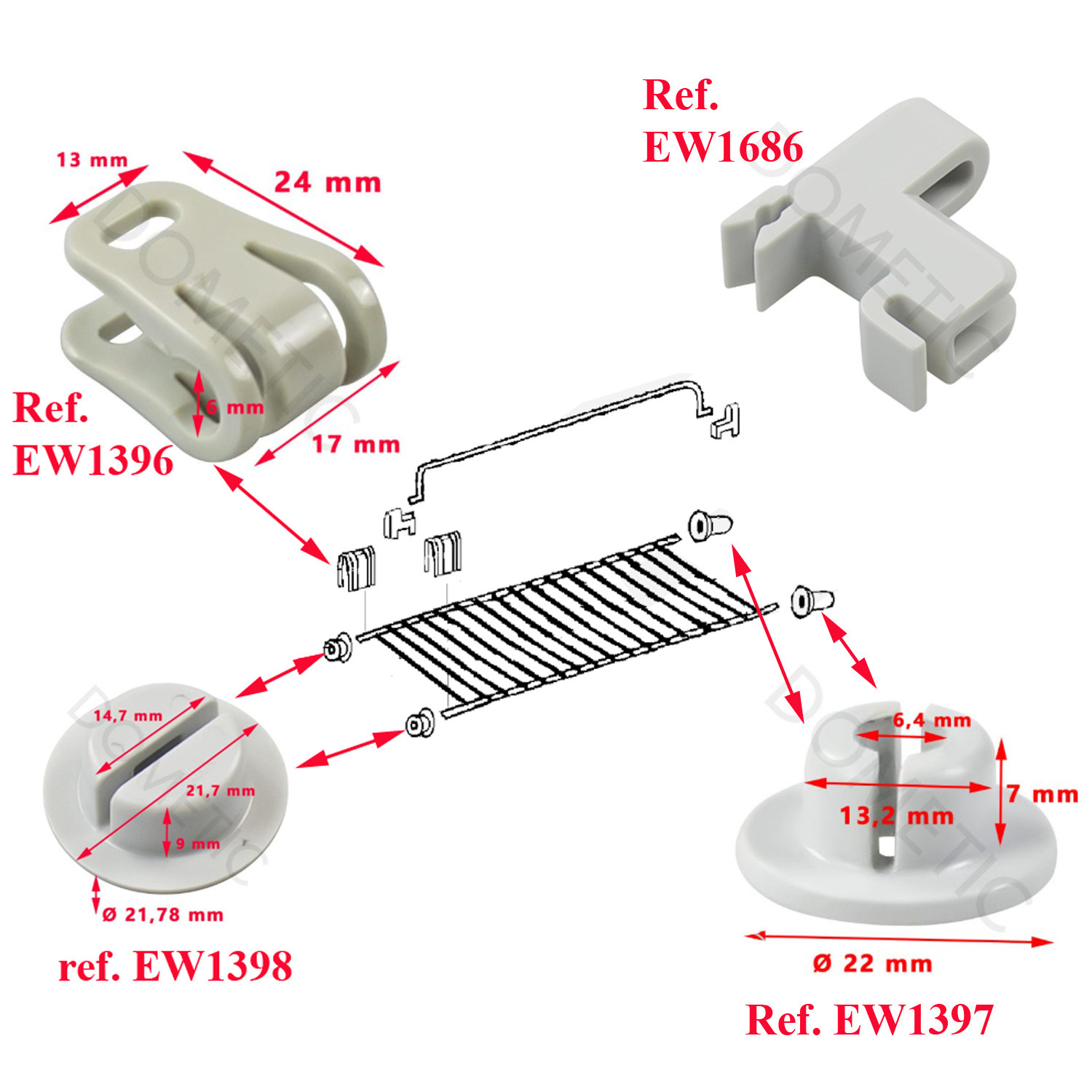 Dometic Clip (serrage) pour antichute des étagères pour réfrigérateur RM3XXX, RM3250, RM4XX, RM400, RM6XXX, RM6400, RM7XXX, RM7290, T105GE – Image 2