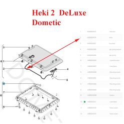 Alternative view of Dometic, barre d'ouverture ou étrier des lanterneaux: Heki2DeLuxe, Heki 2