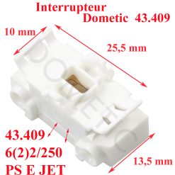 Dometic, interrupteur éclairage 43.409 camping-car caravane