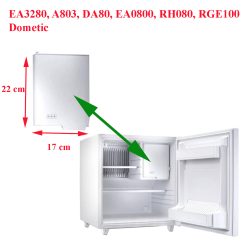 Dometic, portillon ou porte du congélateur ou freezer des mini-bars EA3280, A803, DA80, EA0800, RH080, RGE100