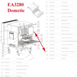 Alternative view of Dometic, Electrolux, minibar, crochet de verrouillage de la porte du compartiment congélateur 207455001