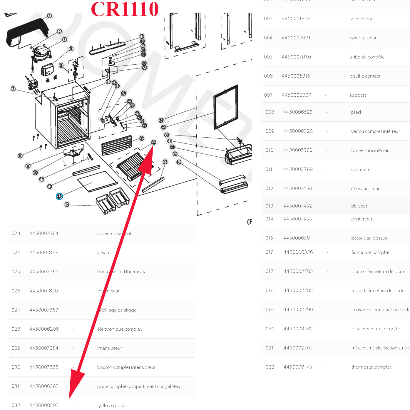 Dometic, clayette ou étagère ou grille des réfrigérateur CRX1110, CRX0110 – Image 2