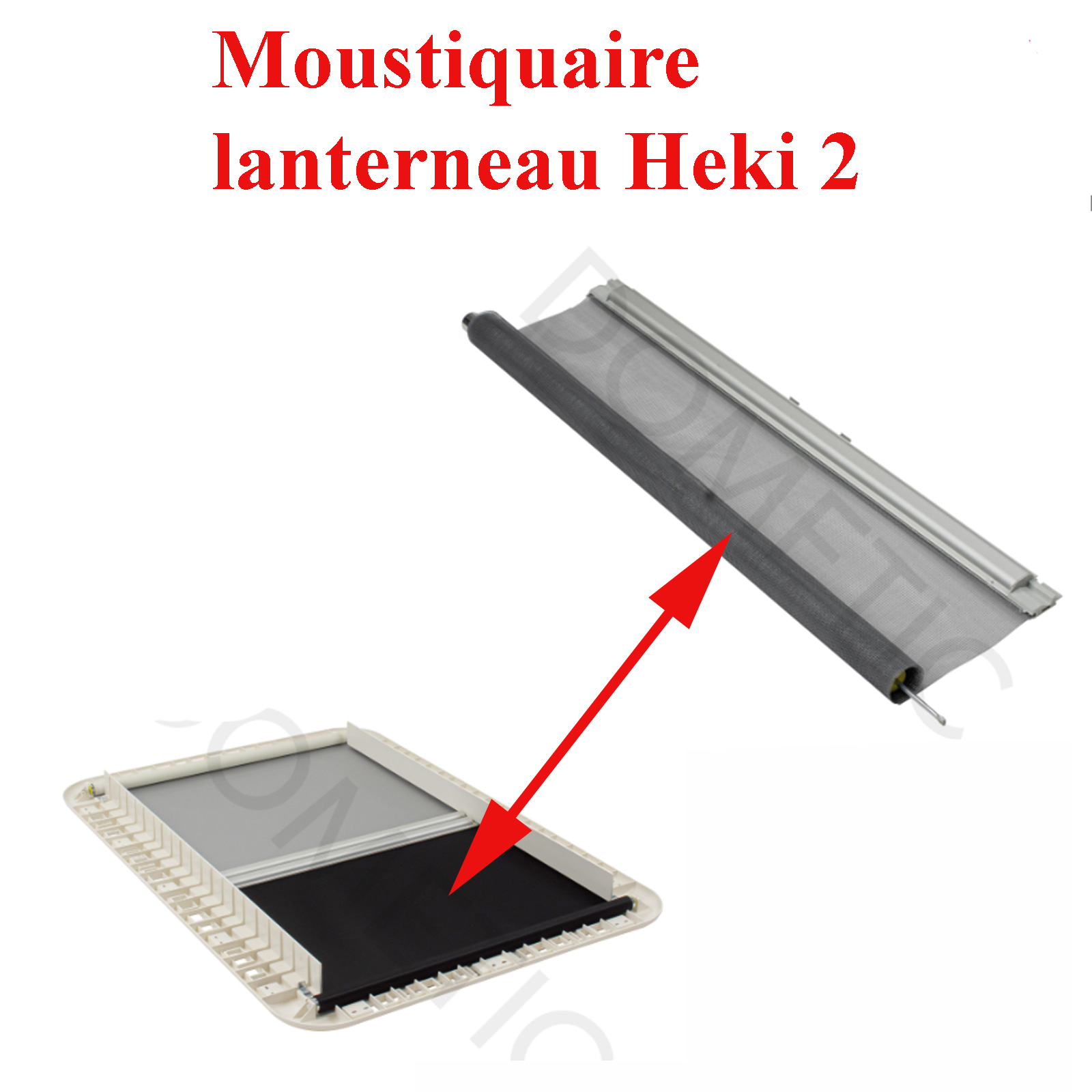 Dometic, store moustiquaire déroulant complet pour lanterneau Heki 2 – Image 2