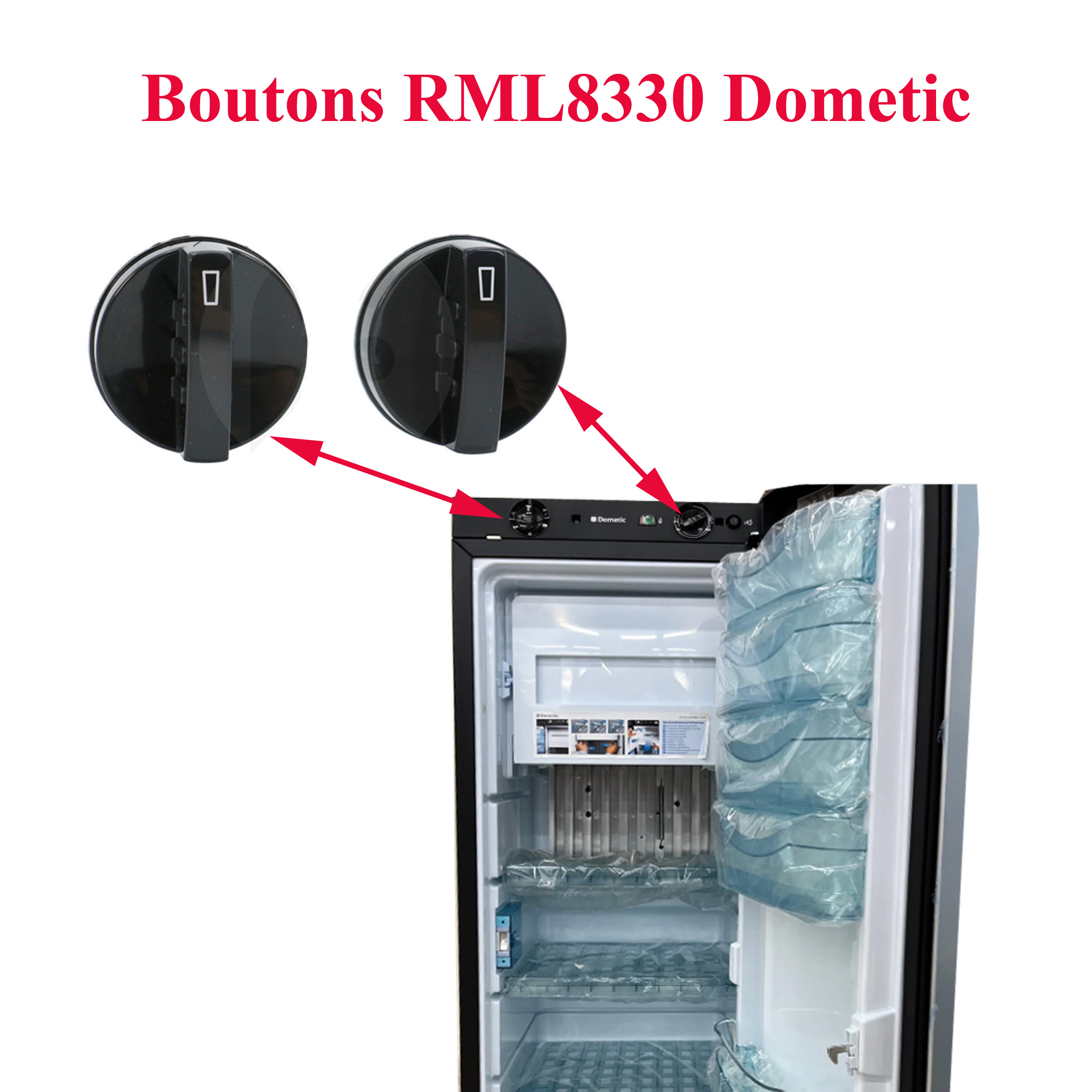 Dometic, 2 boutons ronds de réglages des RML8330