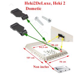 Dometic, clips de fixation dans le cadre pour les lanterneaux: Heki2DeLuxe, Heki 2