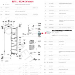Alternative view of Dometic, Plaque inférieure compartiment congélateur RML 8330, RML 9330, RML 9331, RML 9336, RML9335, RMLT 9335