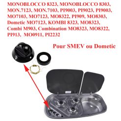 SMEV, un boutons rotatif pour les gazinières MONOBLOCCO 8323, MONOBLOCCO 8303, MON.7123, MON.7103, PI9003, PI9023, PI9003, MO7103, MO7123, MO8322 PI909, MO8303, Dometic MO7123, KOMBI 8323, MO8323, Combi M903, Combination MO8323, MO8322, PI913,  MO0911, PI2232 Dometic