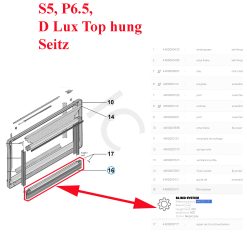 Seitz store occultant dimensions largueur 800 mm x hauteur 450 mm couleur aluminium/beige pour les modèles: S5, P6.5, D Lux Top hung - Disponible début Mars 2026