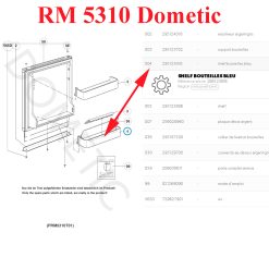 Alternative view of Dometic, porte bouteille du bas réfrigérateur : RM5310, RM5330, RM5380, RM5385, RMV5305