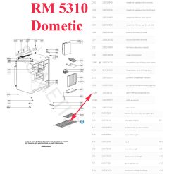 Alternative view of Dometic, étagère en métal des réfrigérateurs : RM5310, RM5330, RM5380, RM5385, RMV5305