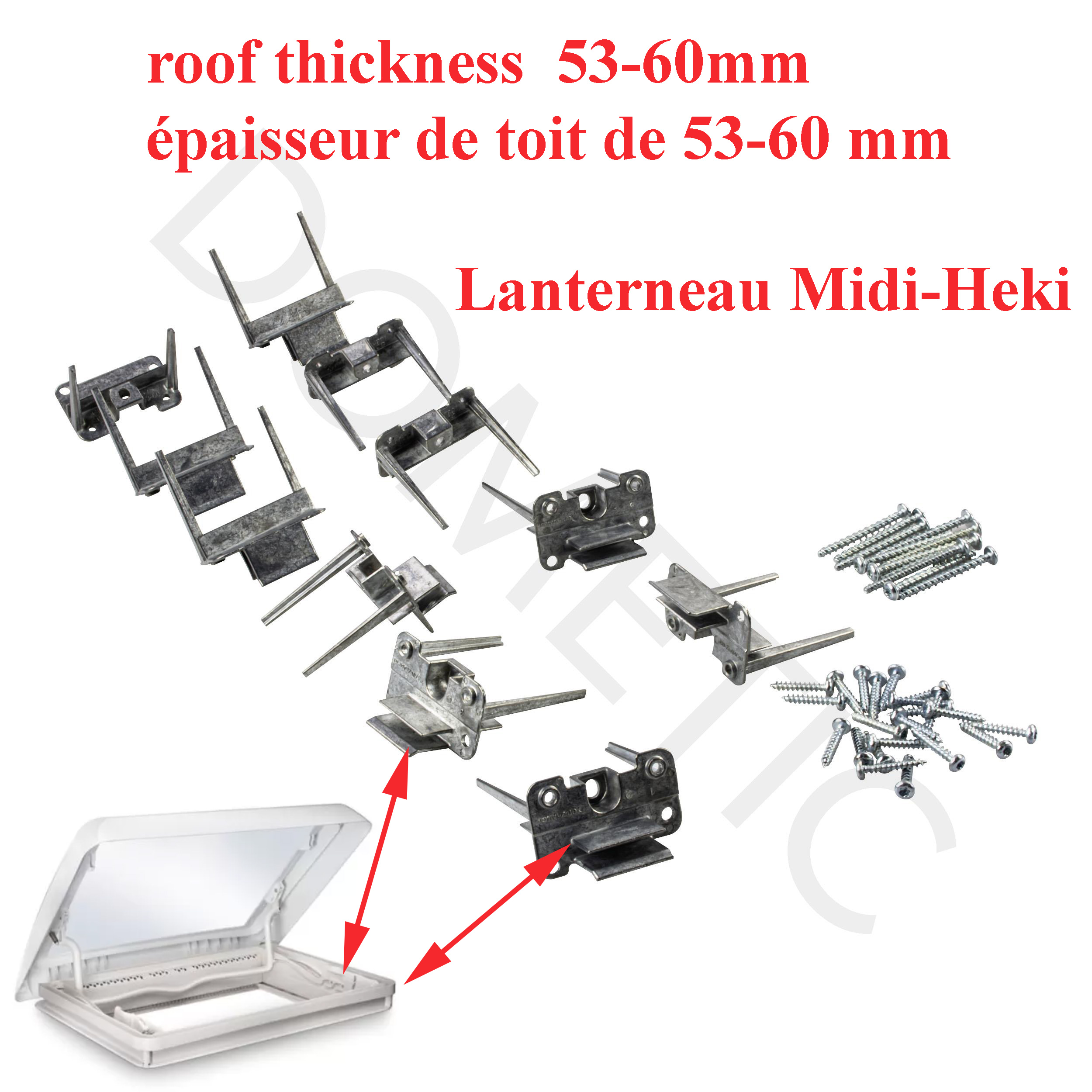 Dometic, Kit de montage et de fixation pour un toit de 53-60 mm des Midi Heki - Disponible début Mars 2026