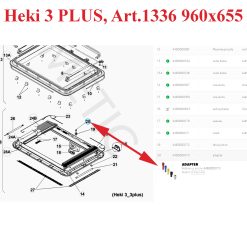 Alternative view of Dometic, kit de 5 engrenages pour les lanterneaux Heki 3 plus 4460000173 