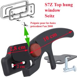 Seitz, poignée de fenêtre produit jusqu'en 2000 ou baie pour S7Z Top hung window