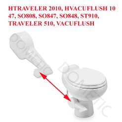 Dometic pedale des toilettes camping-car: 510+, HTRAVELER 2010, HVACUFLUSH 1047, SO808, SO847, SO848, ST910, TRAVELER 510, VACUFLUSH