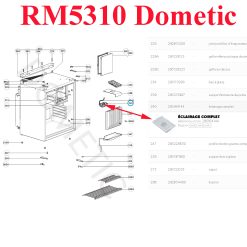 Alternative view of Dometic, lumiere interieur à led  2951374 réfrigerateur : RM5310, RM5330, RM5380, RM5385